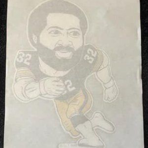Vintage Rare Original Pittsburgh Steelers Franco Harris Iron-on Transfer Decal